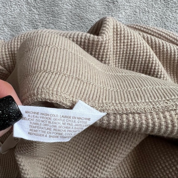 NWT Skin Leona High Rise Waffle Knit Drawstring Lounge Leggings Elm Sz 4 XL - Picture 14 of 15